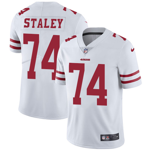 Nike 49ers #74 Joe Staley White Youth Stitched NFL Vapor Untouchable Limited Jersey